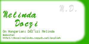 melinda doczi business card